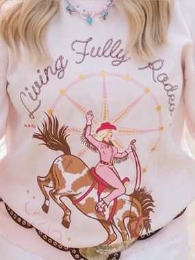 NWT Living fully Mallory Ervin rodeo/cowgirl sweatshirt